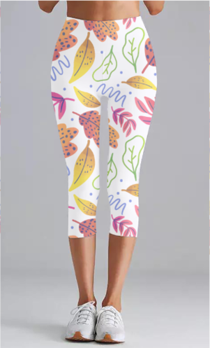 Designer Multicolour Digital Printed Leggings For Womens