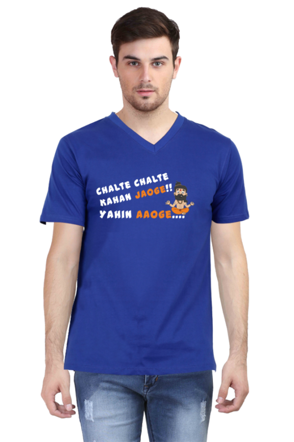 Cotton V-neck Half Sleeve