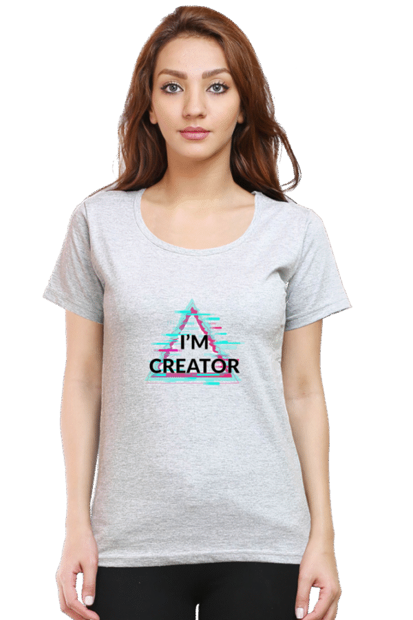 I'm Creator Printed Female Classic Crew T-Shirt - Image 4