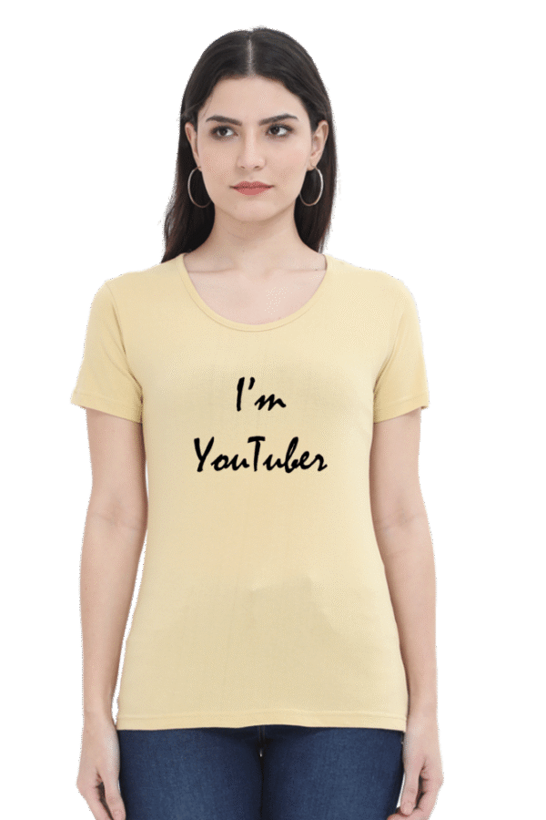 I'm Youtuber Printed Female Classic Crew T-Shirt