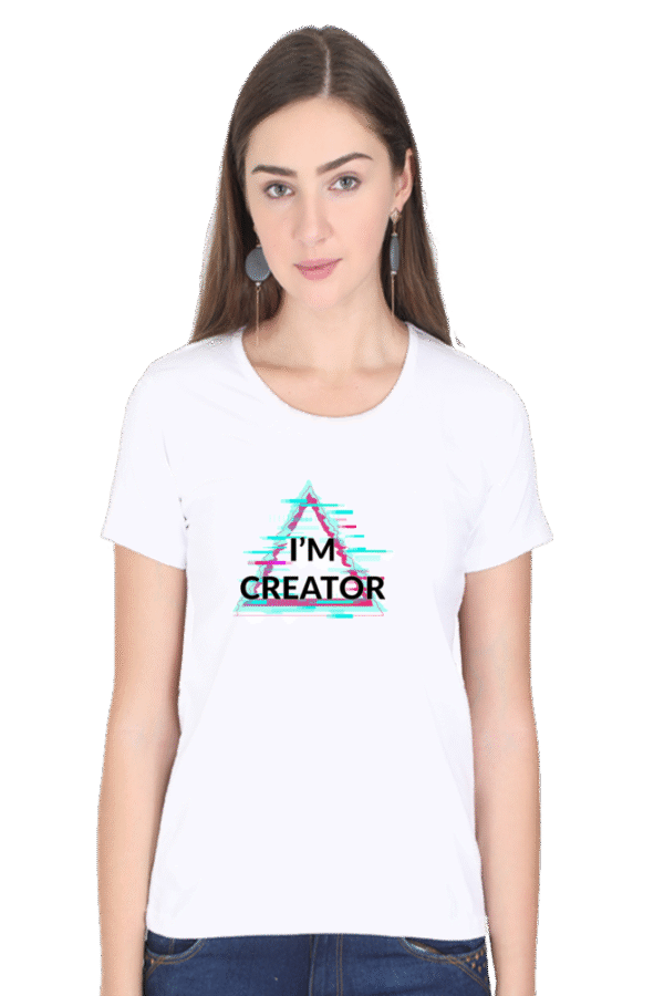 I'm Creator Printed Female Classic Crew T-Shirt - Image 5