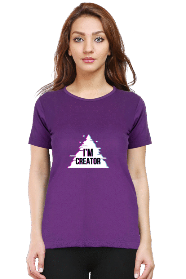I'm Creator Printed Female Classic Crew T-Shirt - Image 2