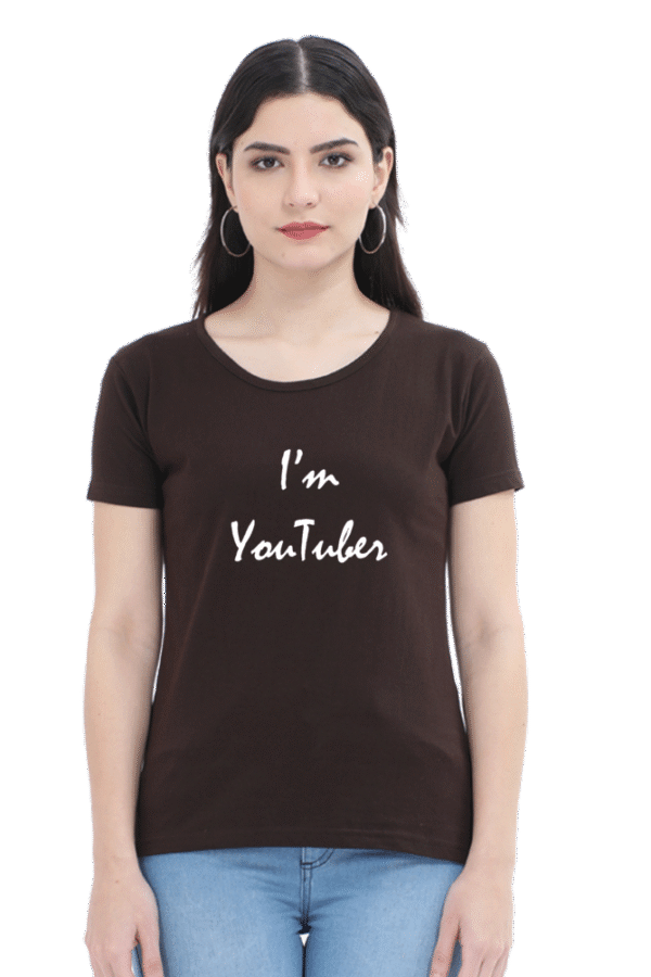 I'm YouTuber Printed Female Classic Crew T-Shirt