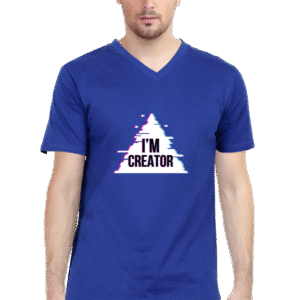 I'm Creator Printed Male V Neck T-Shirt