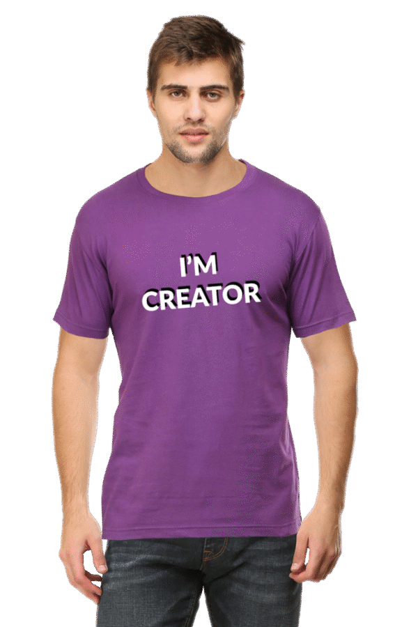 I'M Creator Printed Male Classic Crew T-Shirt - Image 8
