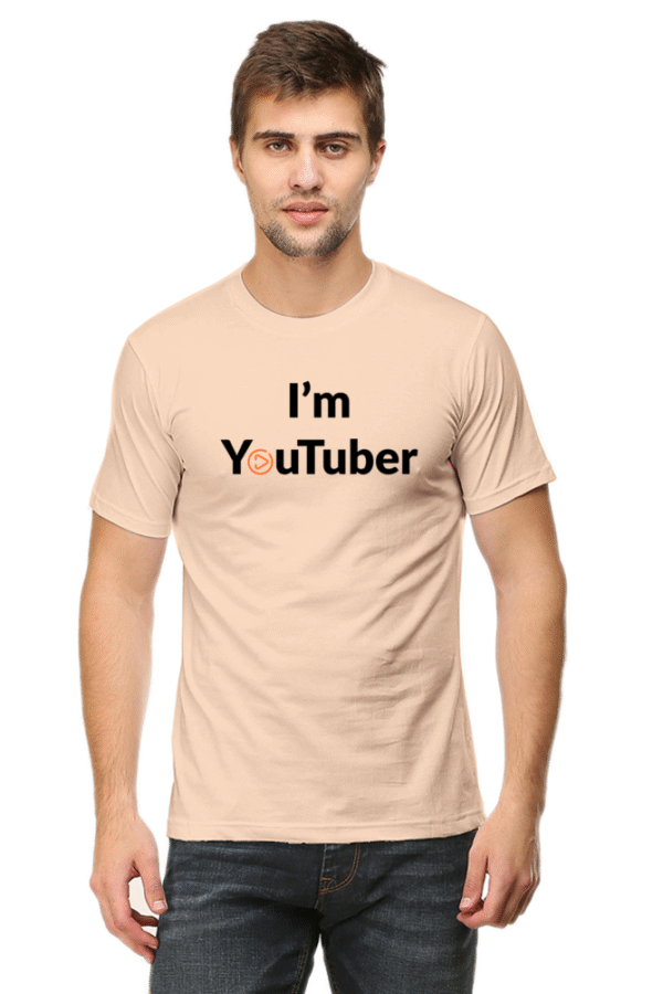 I'm YouTuber Printed Male Classic Crew T-Shirt - Image 7
