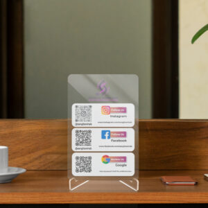 Sangita Rehab - Acrylic Display Stand (With QR Code)