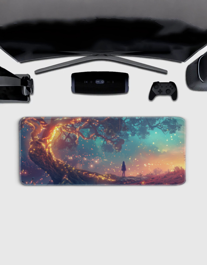 Gaming Mouse Pad | 3MM Thick Extended Desk Mat with Stitched Edges & Strong Grip