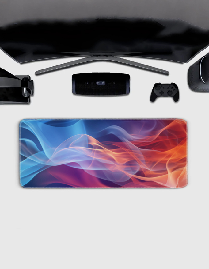 Gaming Mouse Pad | 3MM Thick Extended Desk Mat with Stitched Edges & Strong Grip - Image 2
