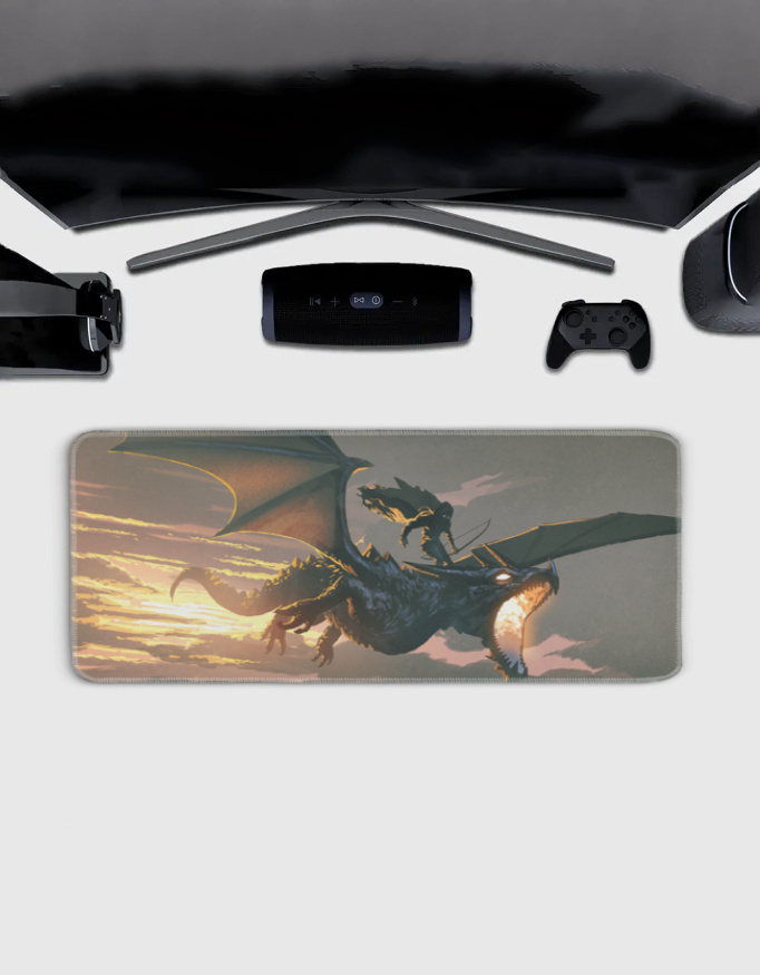 Gaming Mouse Pad | 3MM Thick Extended Desk Mat with Stitched Edges & Strong Grip